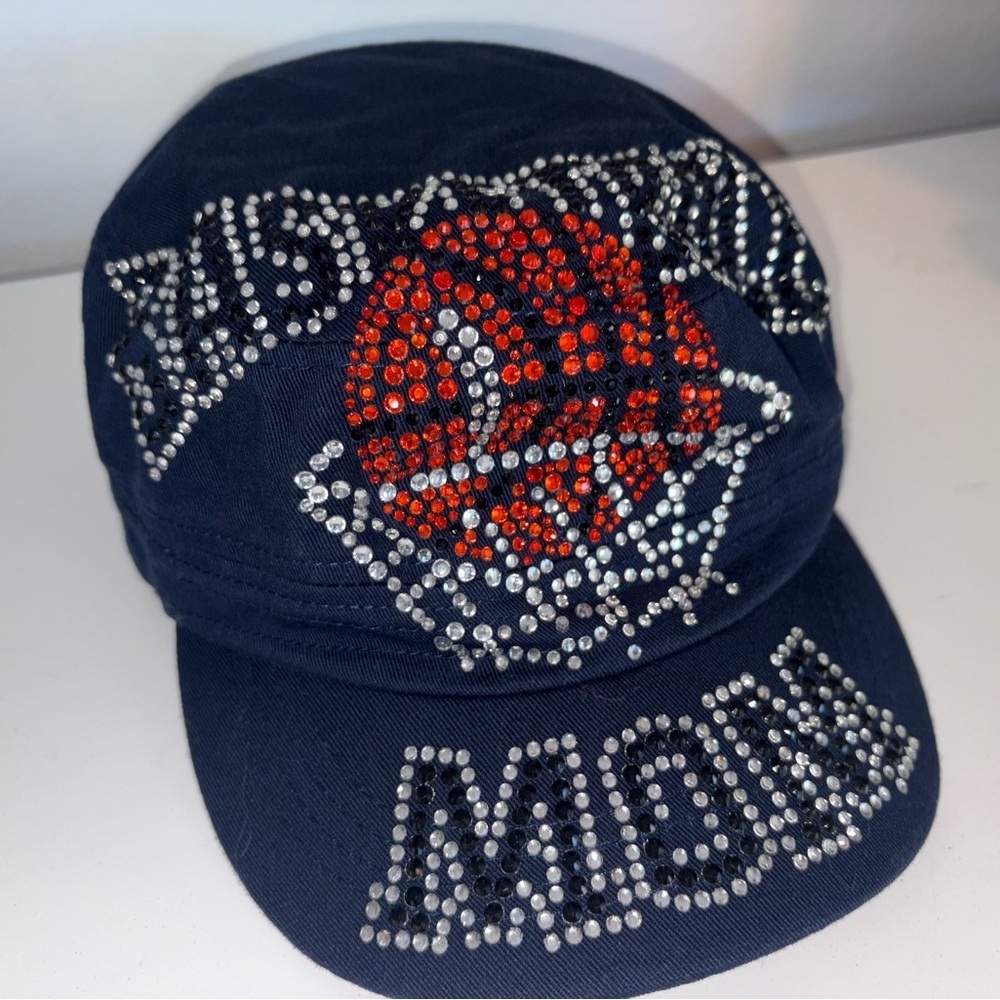Basketball Mom 🏀 Bling 90s Y2K Navy Blue Military Style Hat - Picture 14 of 14